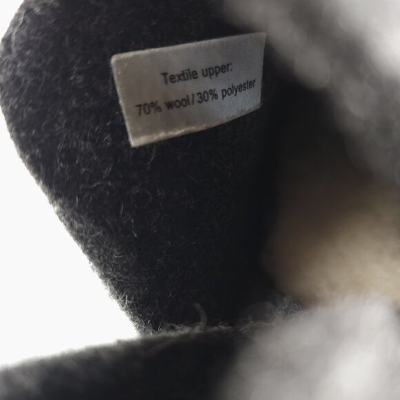 BIRKENSTOCK Andermatt Wool Felt Slipper Boot Anthracite Gray Narrow EU 38